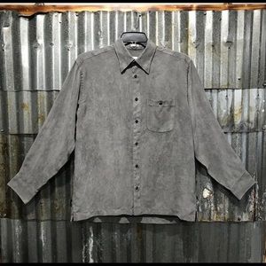 Geoffrey Beene micro suede shirt